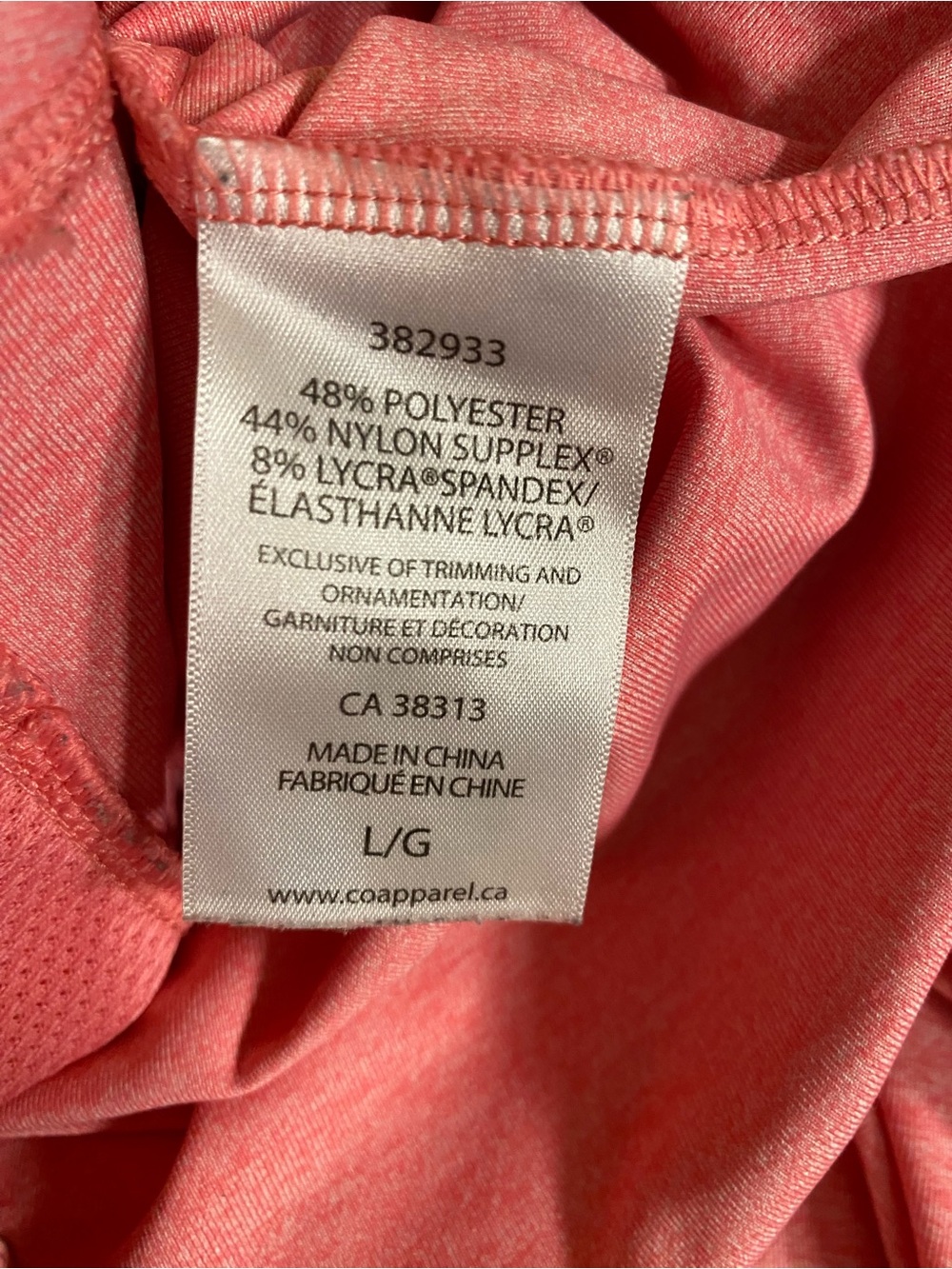 Tuff Athletics Coral Pink Zip Hoodie - Picture 7 of 7